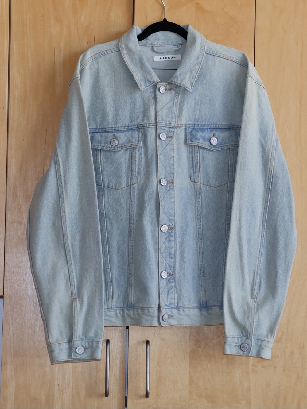 NWT Men's PacSun Light Blue Washed Heavyweight Denim Jacket